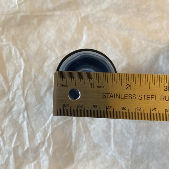 Hand Blown Blue Glass Mini Bud Vases. Set of two. - Picture 4 of 8